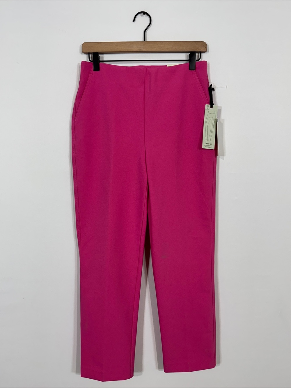 WP128 {Rachel Zoe} Fuchsia Hot Pink High Rise Straight Leg Ponte Dress Pants